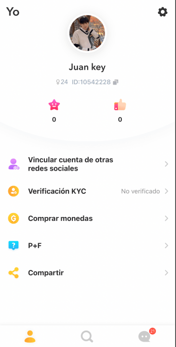 perfil usuario livu app